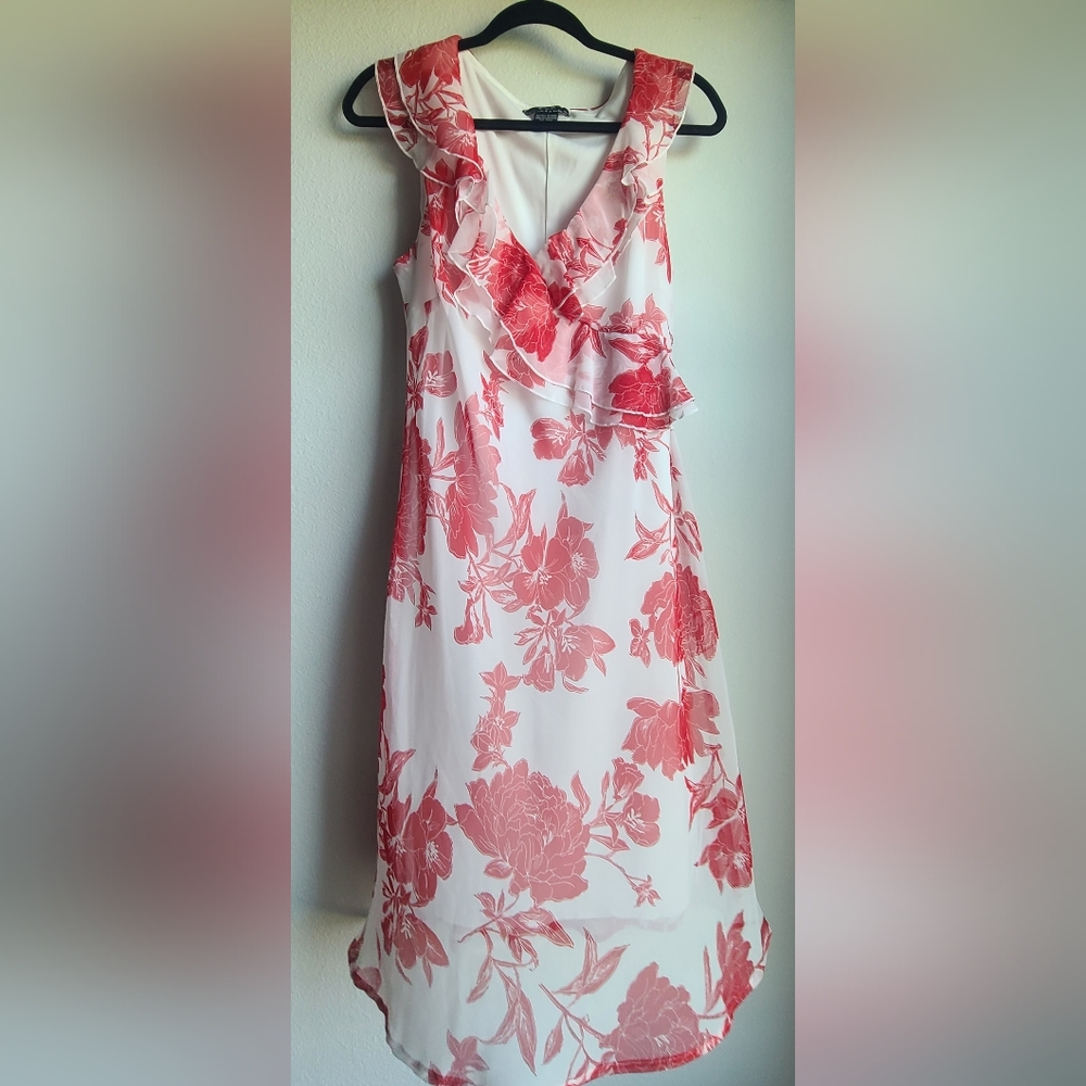 VINTAGE F.L.P. (Faith, Love, Passon) -Women's Dress Slimming Flower Dress, Sz 14